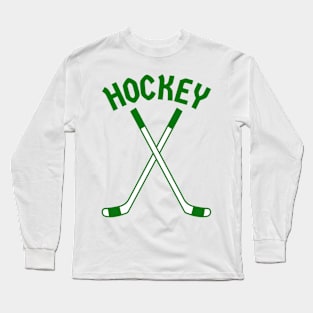 HOCKEY CROSSED STICKS LOGO Long Sleeve T-Shirt